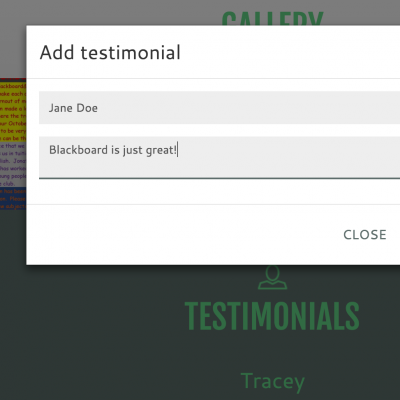 Dynamic testimonial section